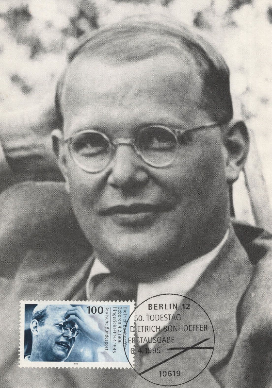Dietrich Bonhoeffer Anti Nazi German Lutheran Pastor FDC Postcard