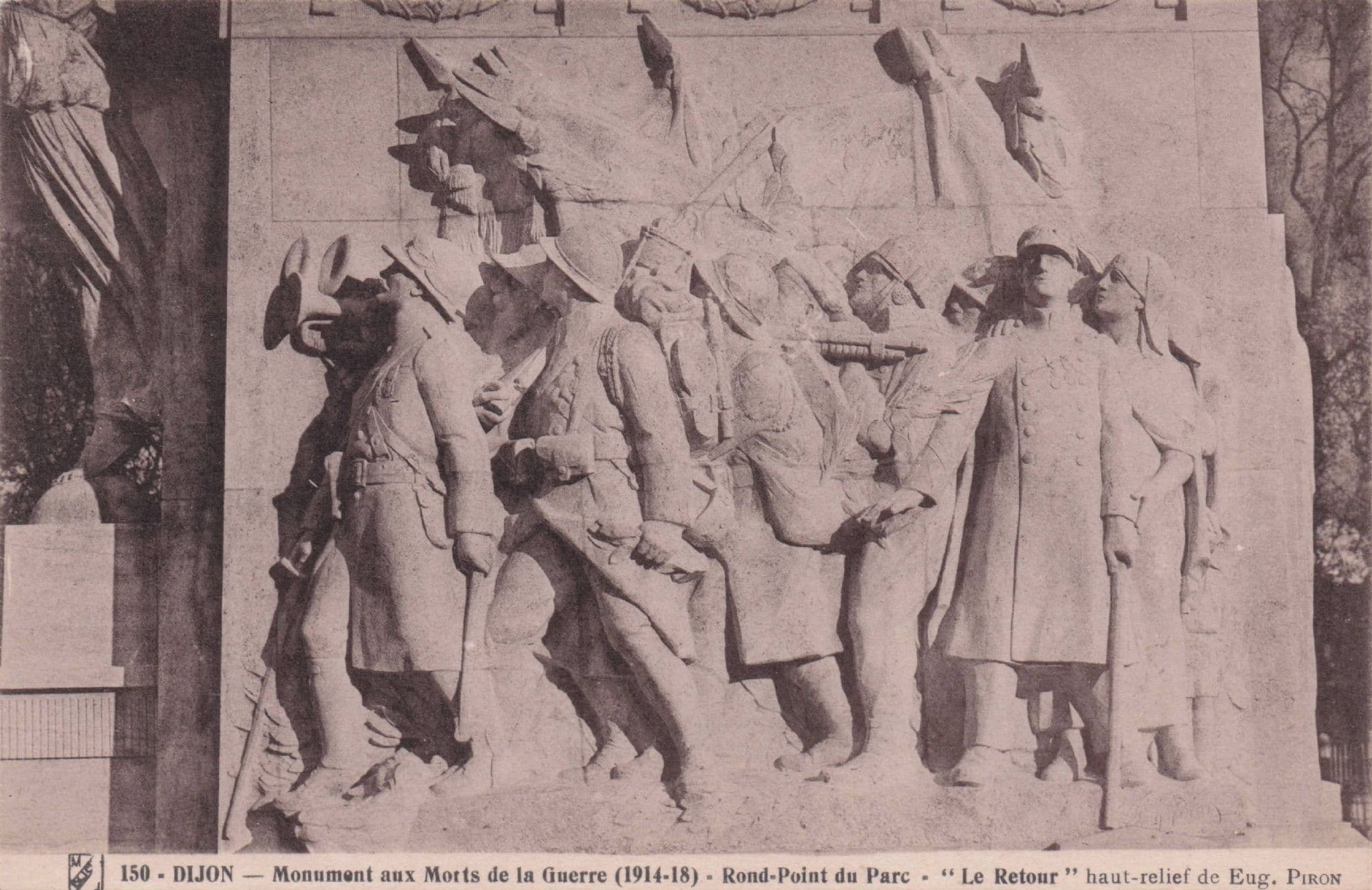 Dijon Monument Aux Morts Guerre WW1 French Antique Postcard
