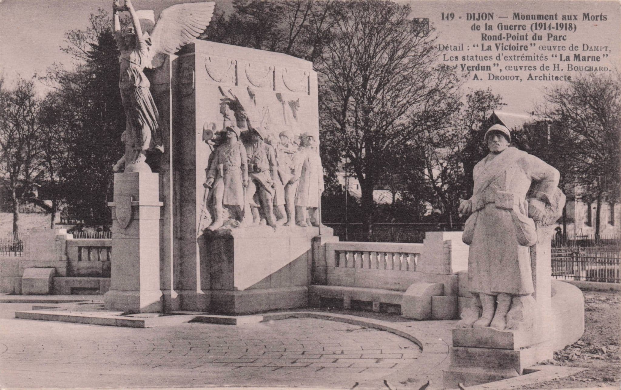 Dijon Monument Aux Morts WW1 French Antique Postcard