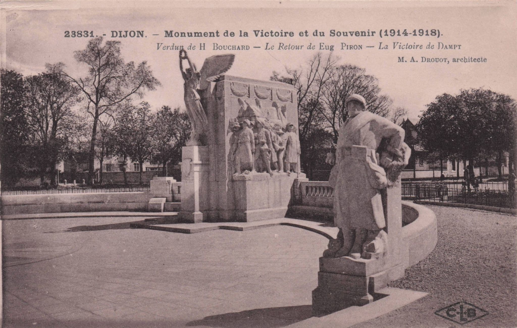 Dijon Monument De La Victoire WW1 French Antique Postcard