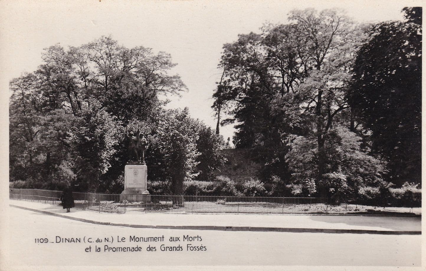 Dinan Monument Aux Morts Military Statue French RPC Postcard