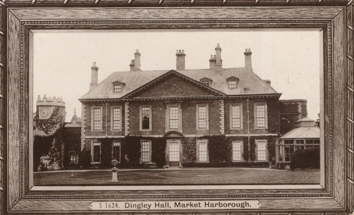 Dingley Hall Market Harborough Leicester Old Real Photo Postcard