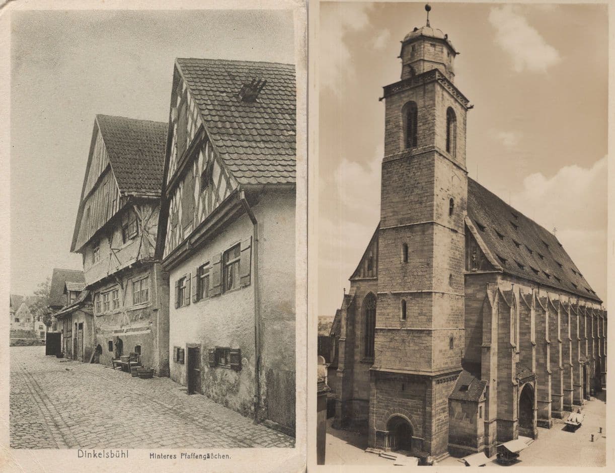 Dinkelsbuhl St George Church 2x German Postcard s