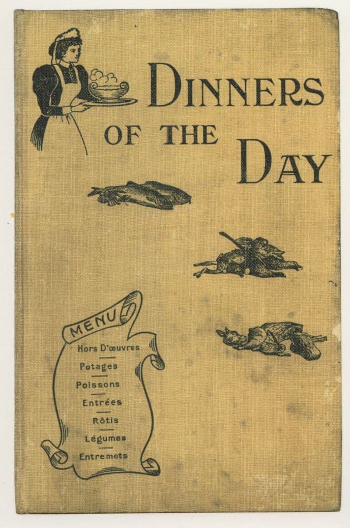 Dinners Of The Day Mrs Praga Victorian Cookery 1899 Book Postcard