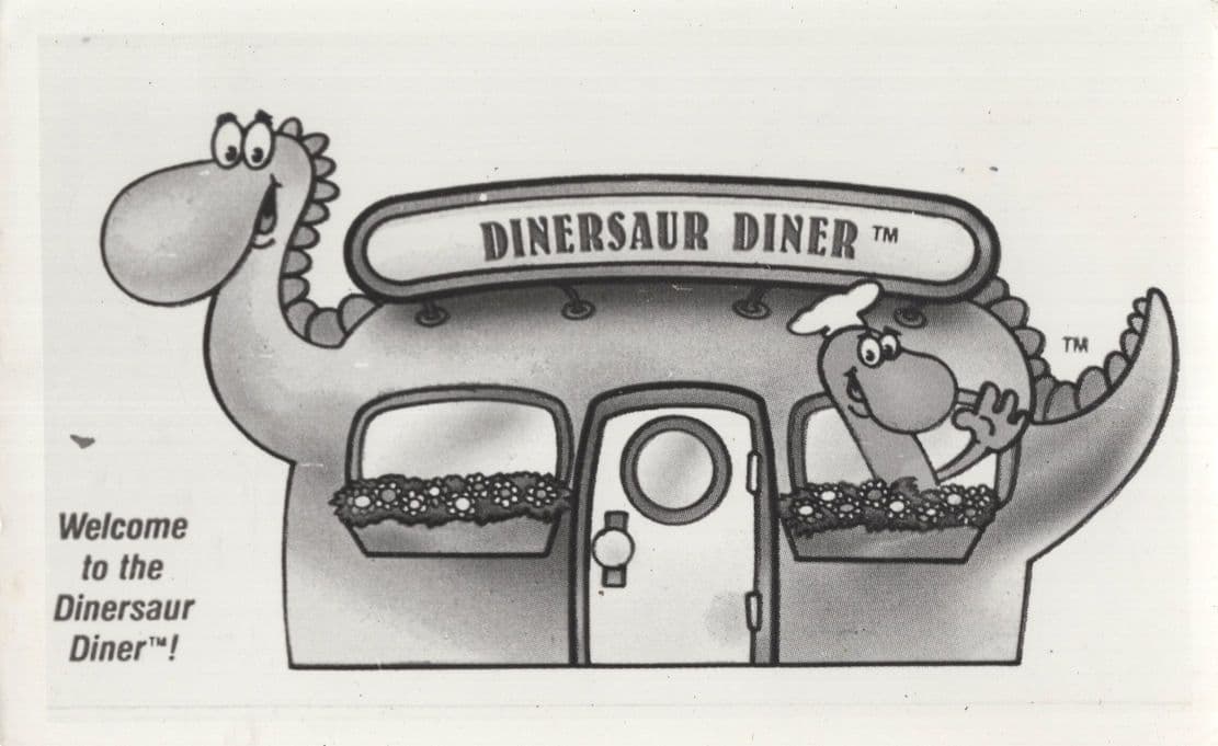 Dinosaur Diner Prehistoric Comic Cafe Restaurant Postcard