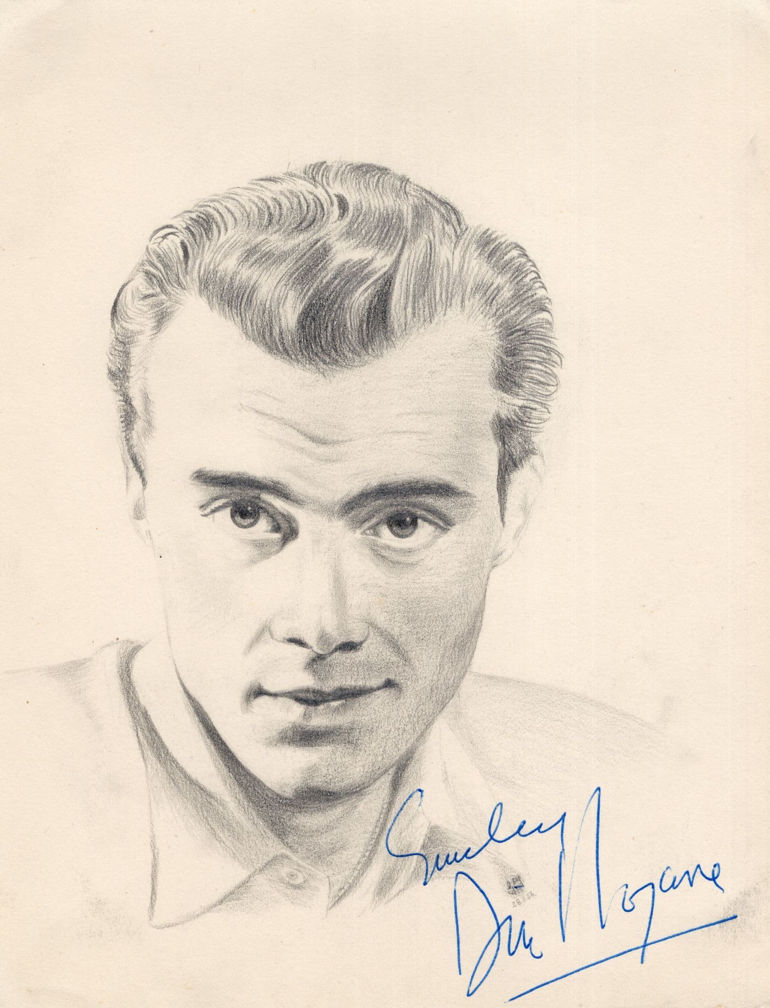 Dirk Bogarde Old Film Actor 10x8 Hand Signed Painting Drawing
