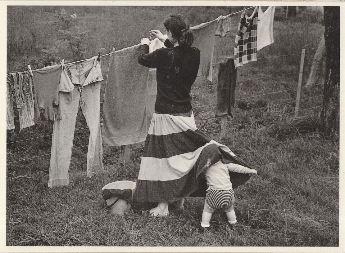 Dirty Clothes Washing Line Dutch Comic Photo Postcard