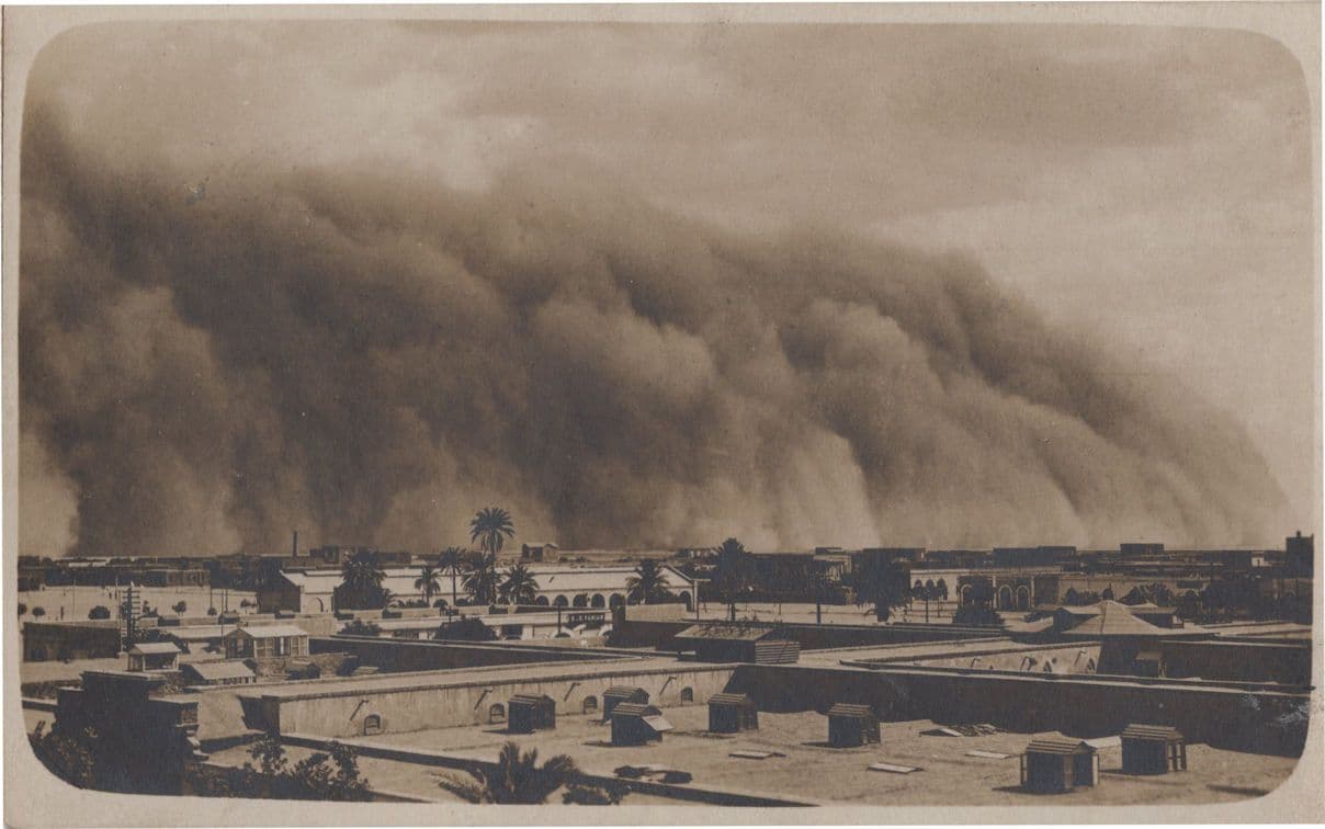 Disaster Sand Storm Perhaps Arabic 1906 Postcard