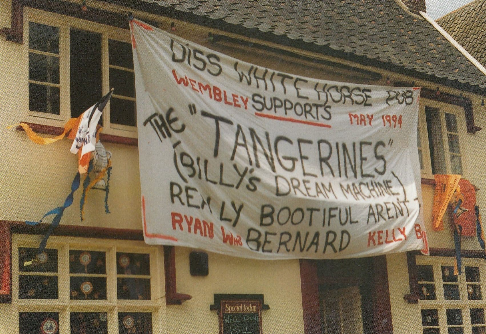 Diss Football Club Norfolk vs Taunton Somerset FA Vase White Horse Pub Postcard