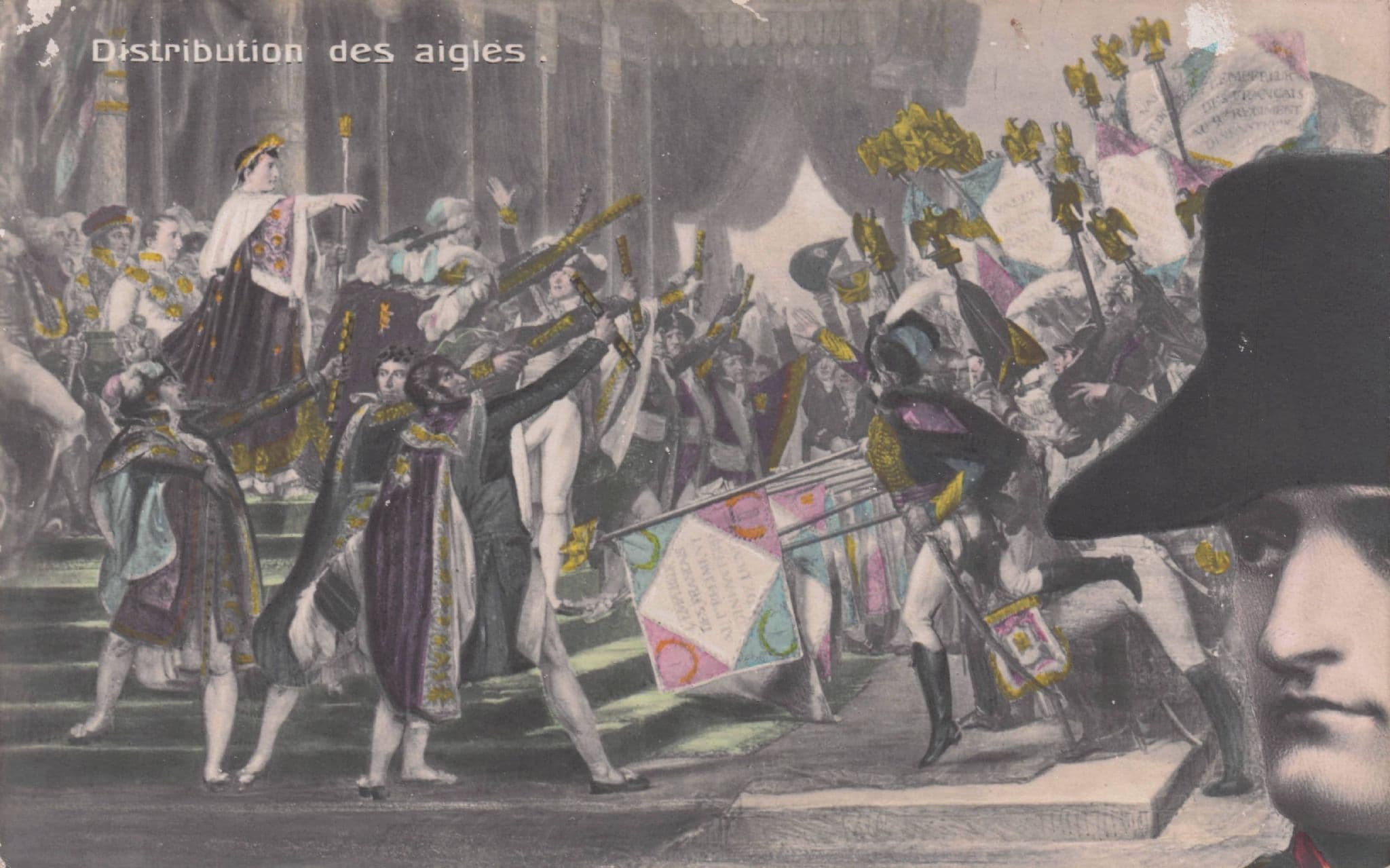 Distribution Des Aigles Napoleon 1st I Antique French Postcard