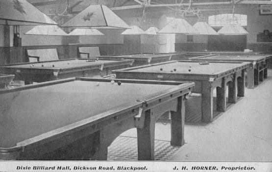 Dixie Billiard Snooker Hall Dickson Road Blackpool WW1 Advertising Postcard