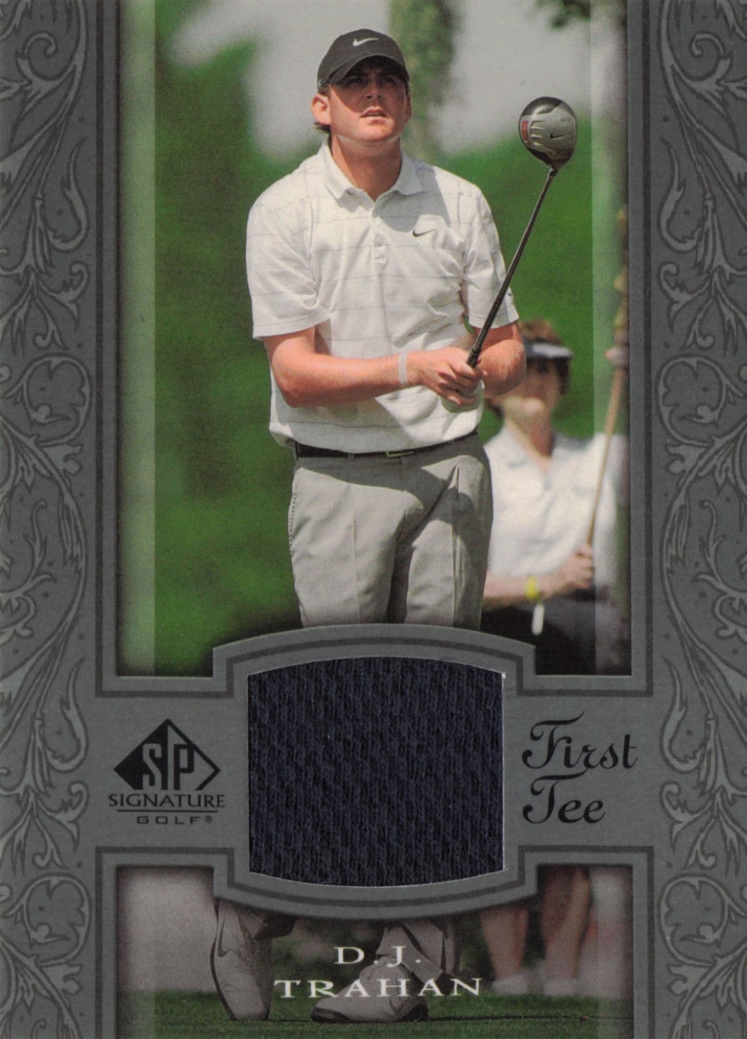 DJ Trahan First Tee SP 2005 Golf Upper Deck Relic Shirt Card