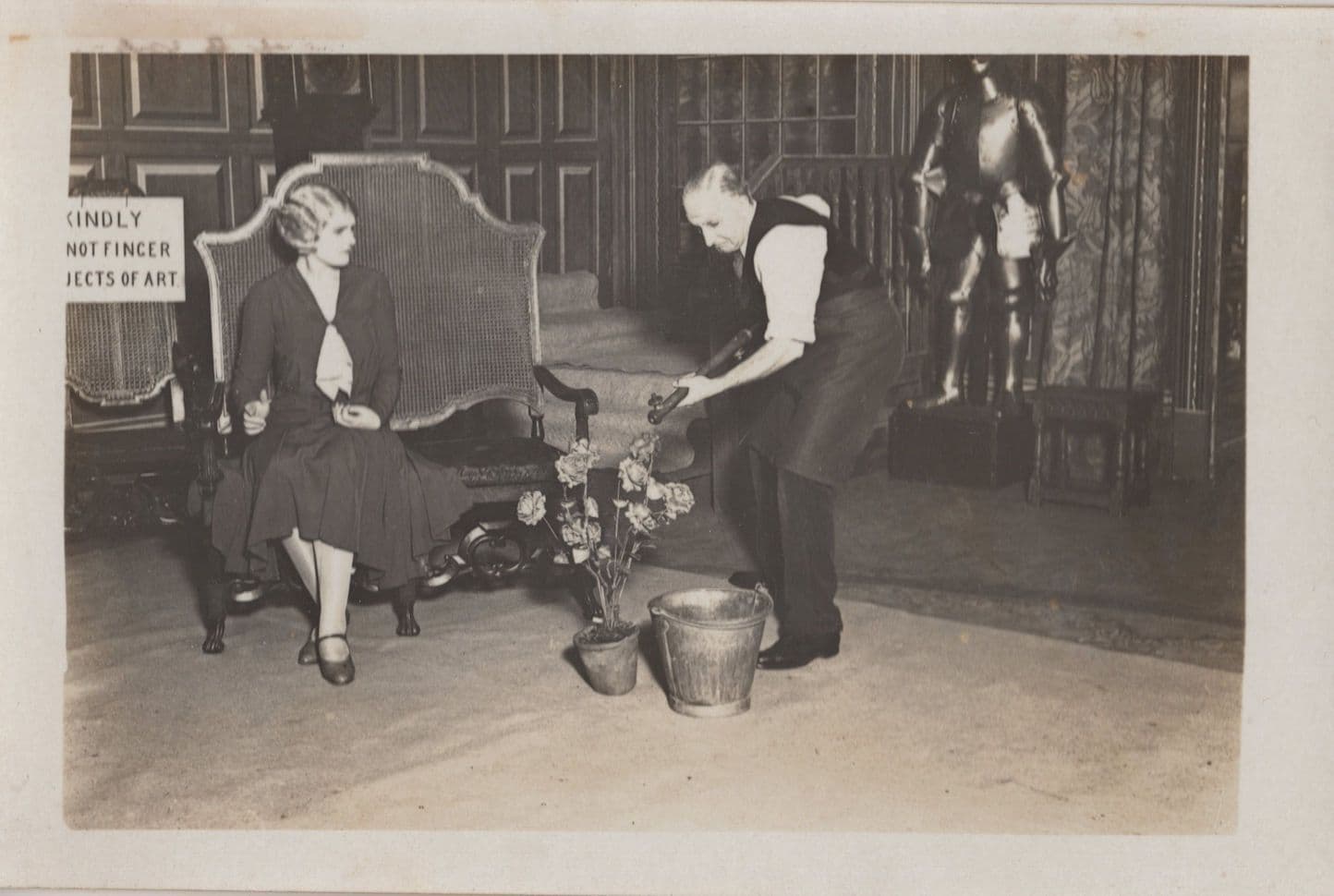 Do Not Finger Works Of Art Ghost Knight Mad Gardener Theatre Postcard