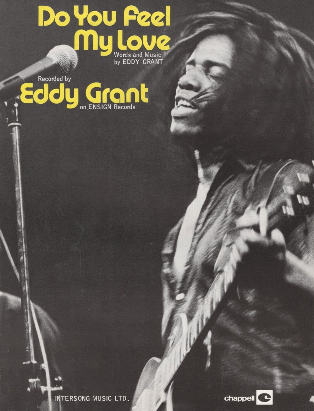 Do You Feel My Love Eddy Grant Reggae 1980 Sheet Music