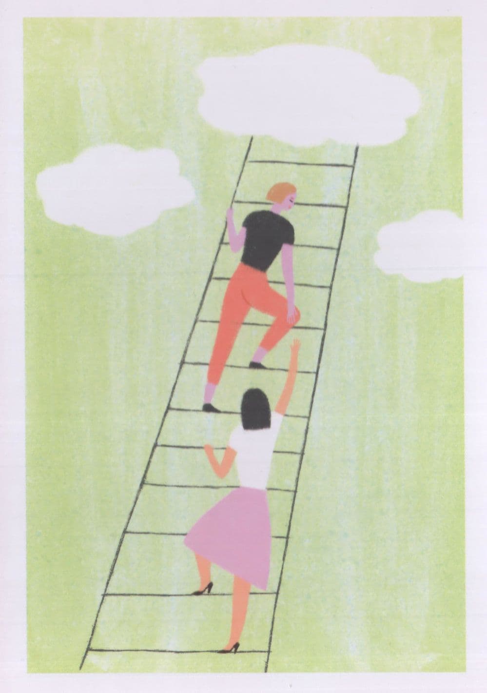 DOB Daughters Of Bilitis Secret Lesbian Movement LGBT Painting Postcard