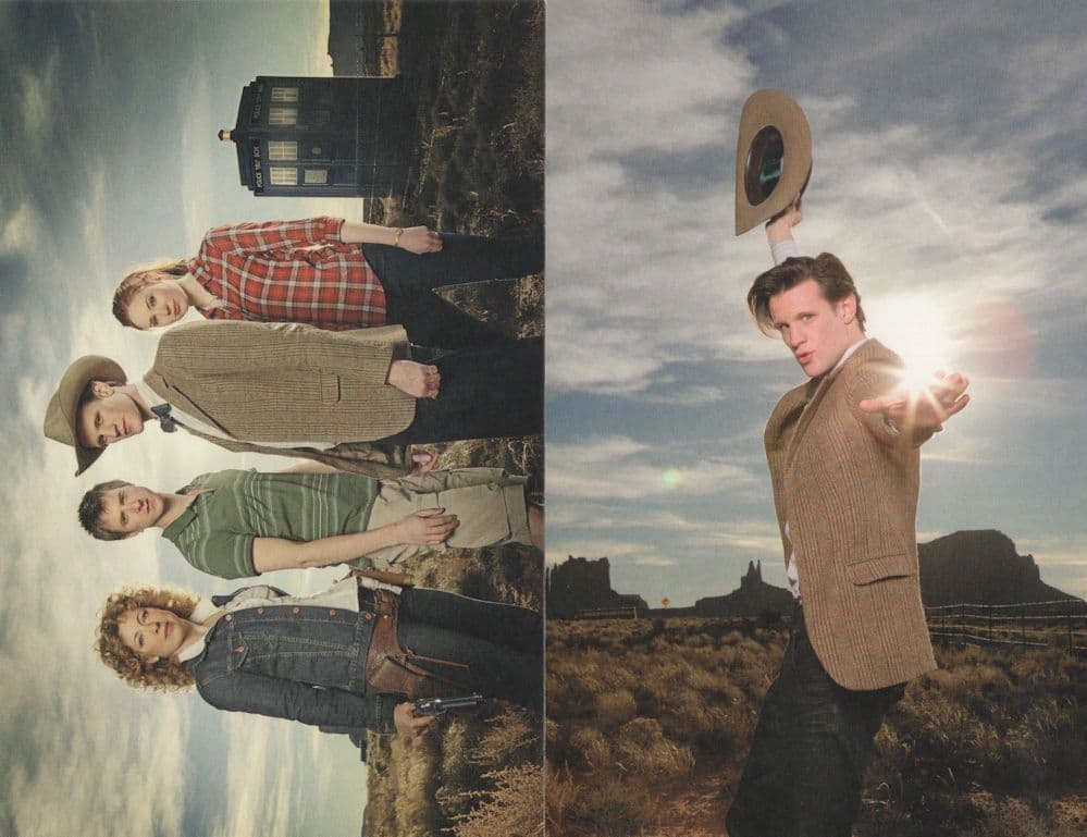 Doctor Who Matt Smith Hat & Show Cast 2x TV Postcard s