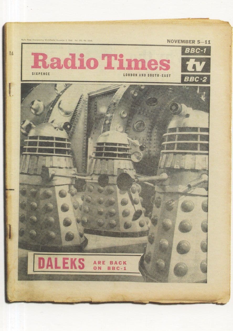 Doctor Dr Who & The Power Of The Daleks Vintage BBC Television Show Postcard