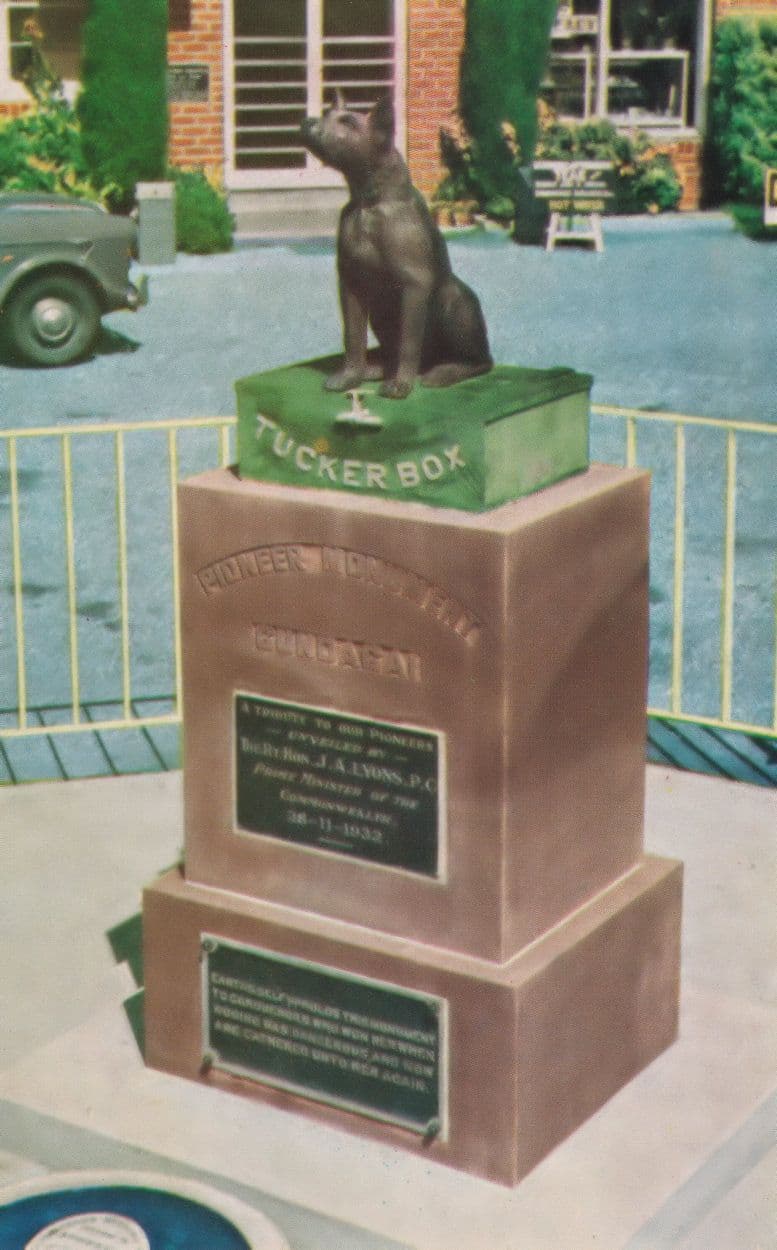 Dog On The Tucker Box Gundagai Australia Postcard