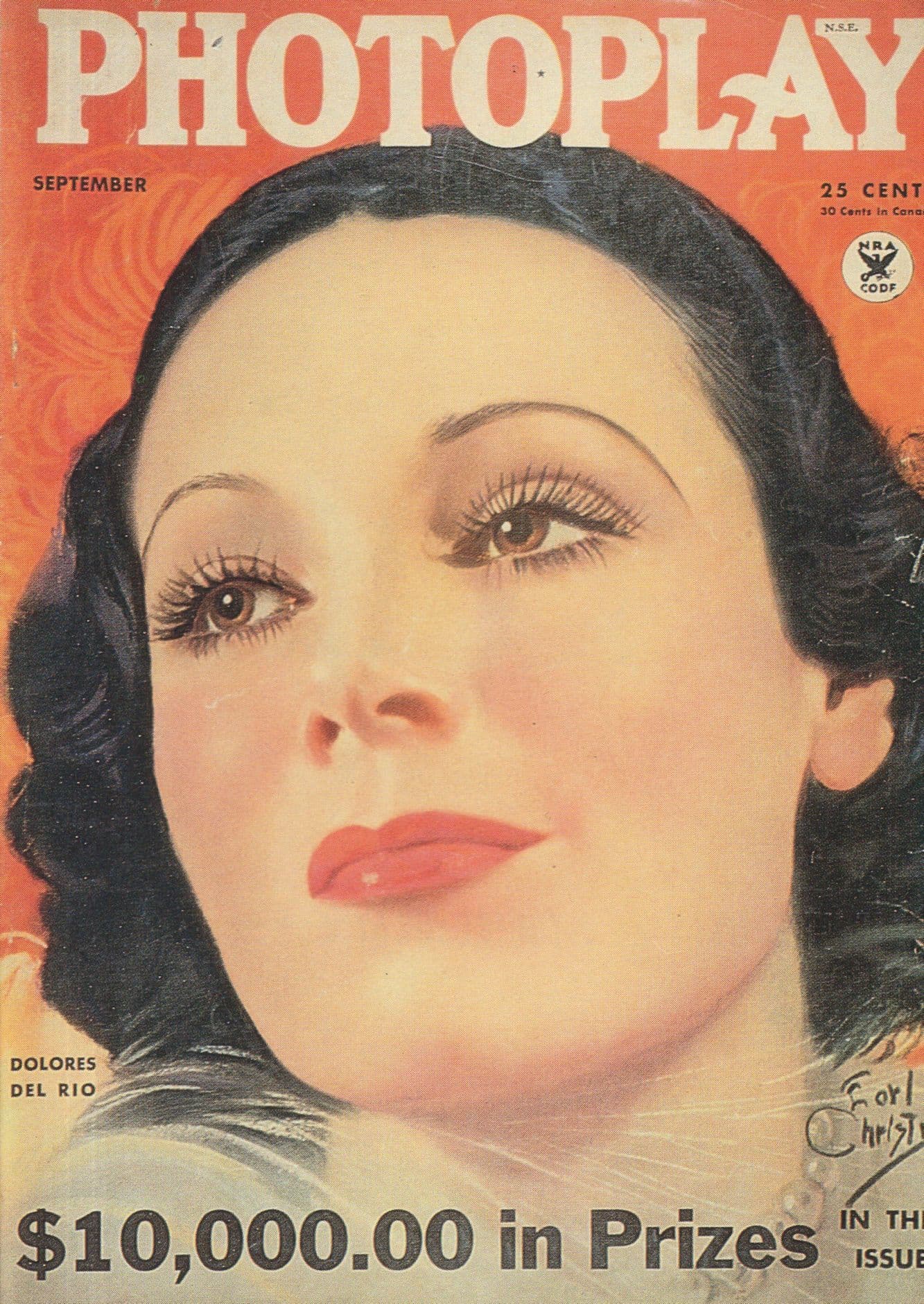 Dolores Del Rio Photoplay Hollywood Actress Magazine Photo Postcard
