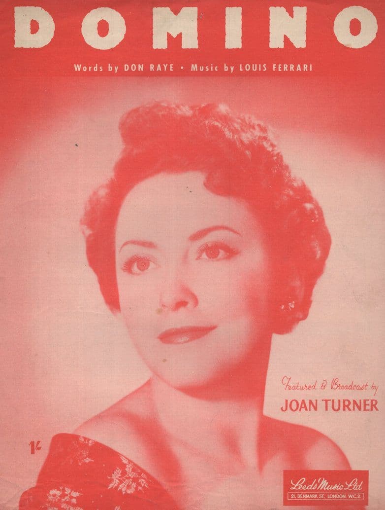 Domino Joan Turner 1950s Sheet Music