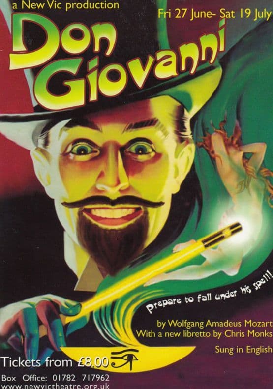 Don Giovanni Mozart Musical Play New Vic Theatre Gala Poster Postcard Style Card