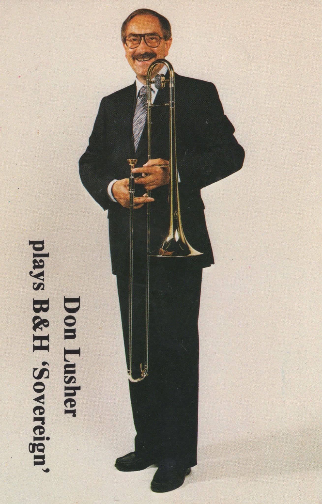 Don Lusher Jazz Trombonist Vintage Publicity Card Photo