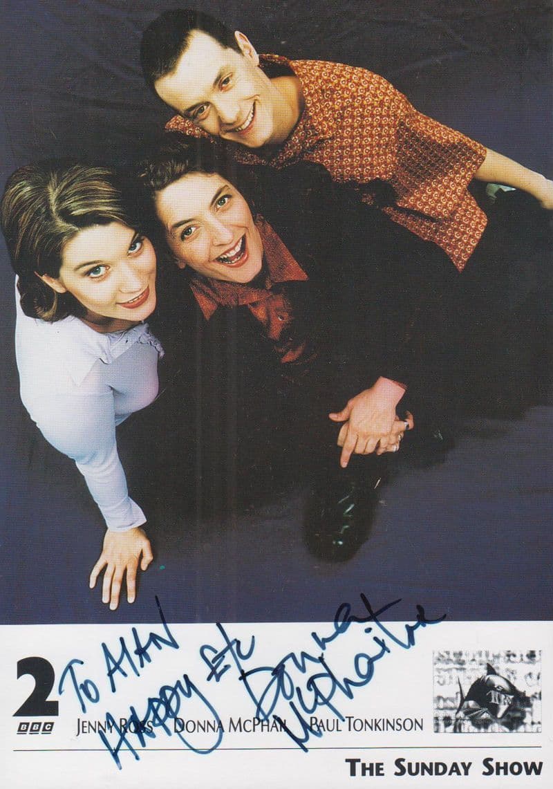 Donna McPhail The Sunday Show Hand Signed Cast Card Photo