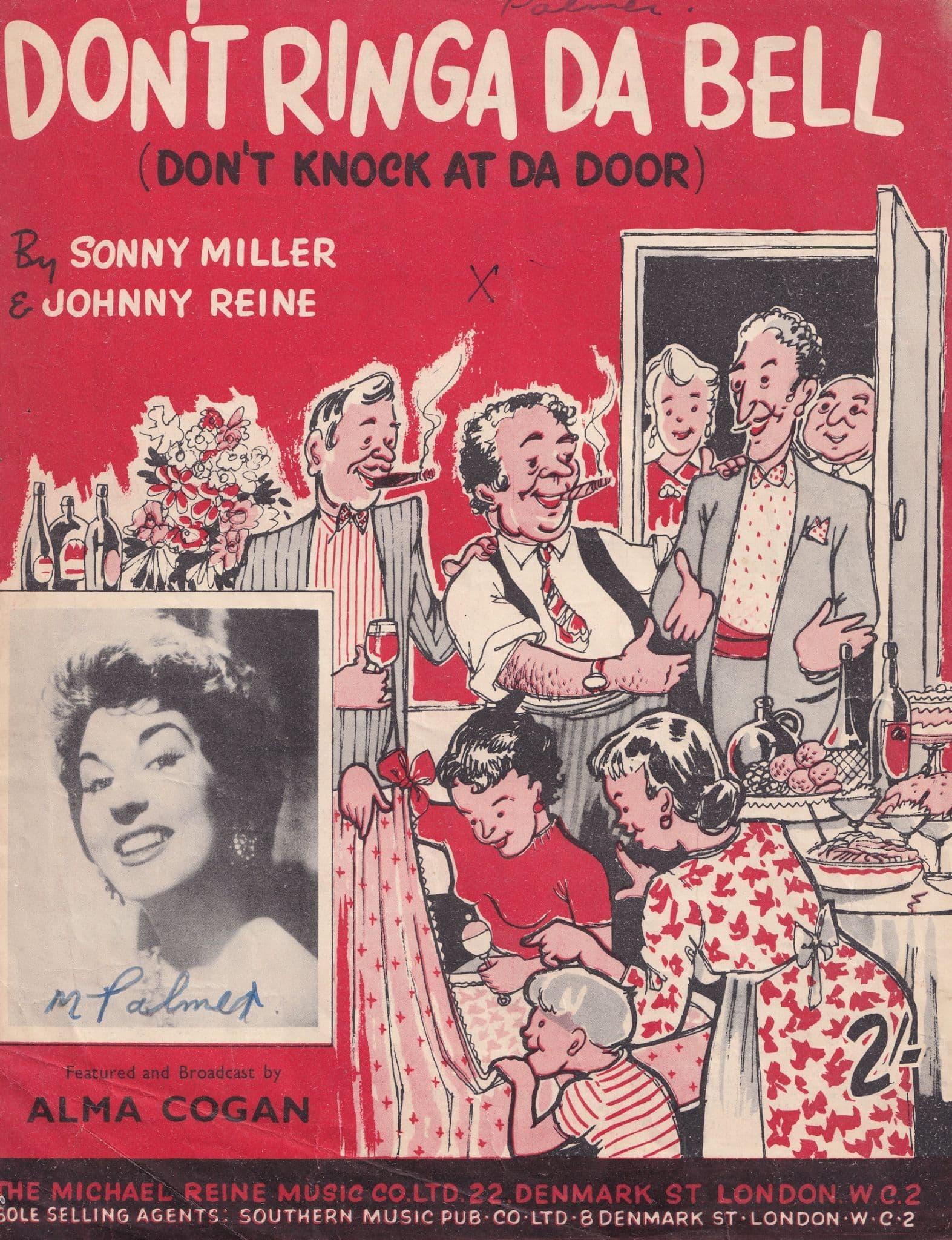 Dont Ringa Da Bell Alma Cogan 1950s Sheet Music