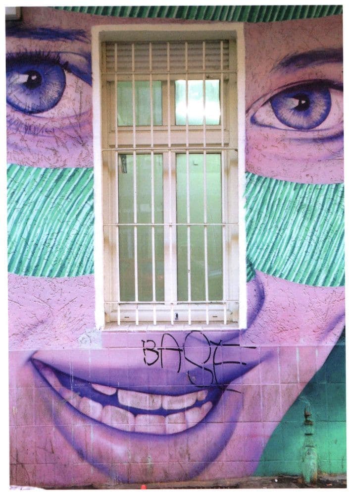 Door As Nostril Face Giant German Graffiti Wall Street Art Postcard