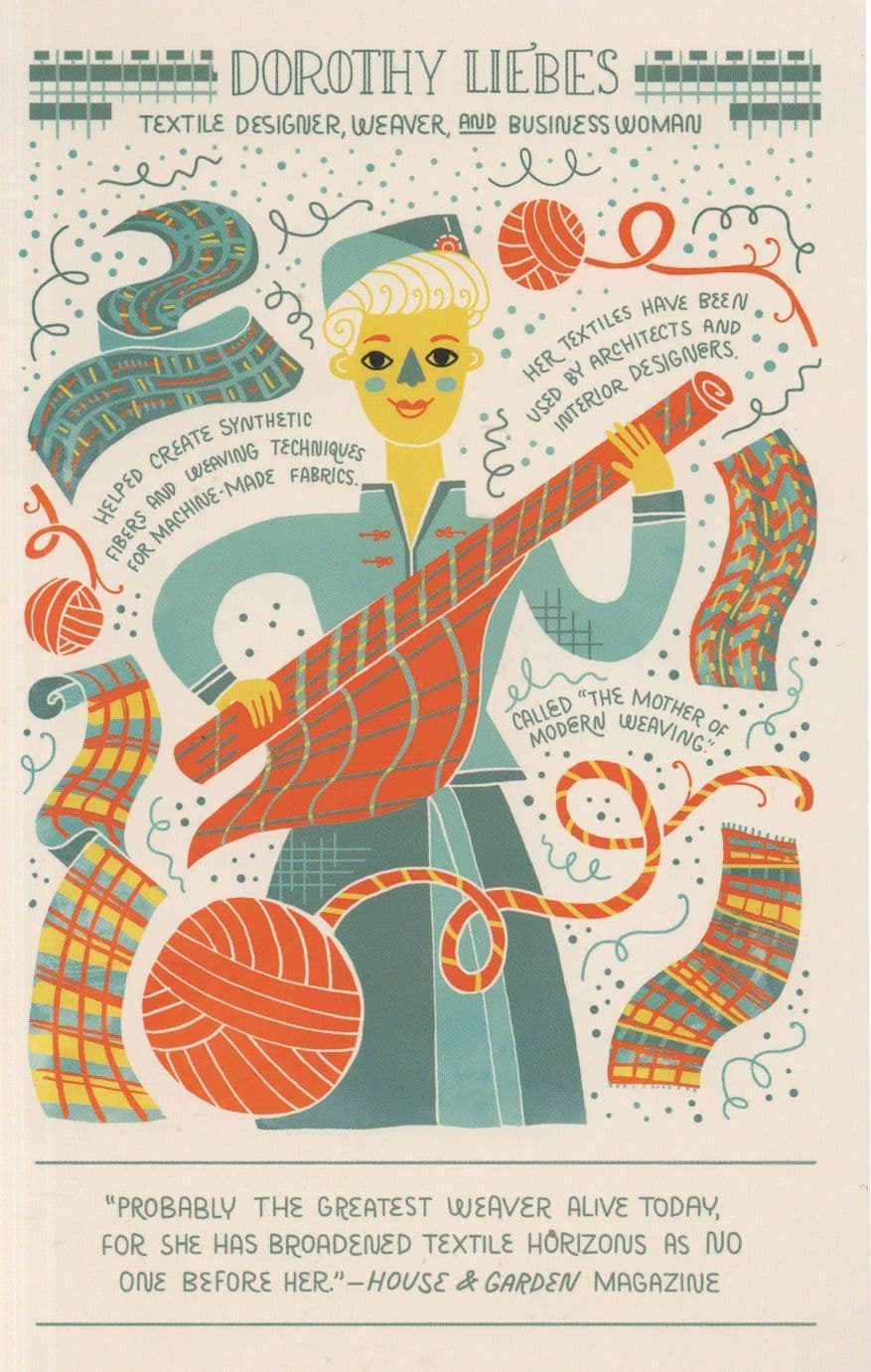 Dorothy Liebes American Fabric Textile Designer Weaver Postcard
