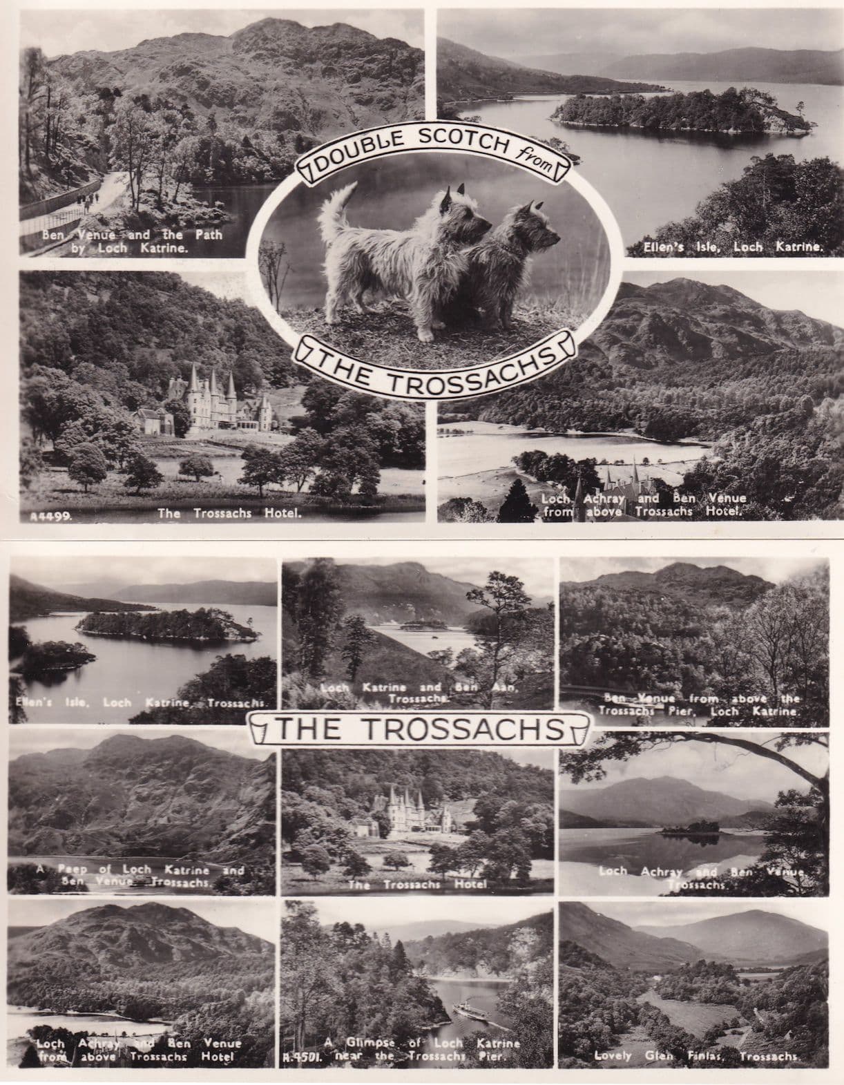 Double Scotch The Trossachs 2x Scottish RPC Postcard s