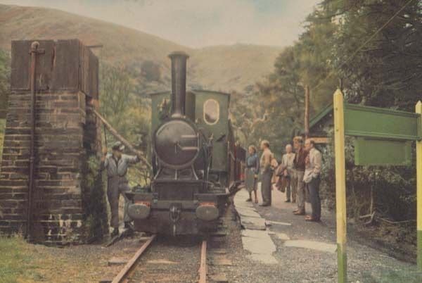 Douglas at Dolgoch Station Welsh Wales Train Railway Real Photo Postcard