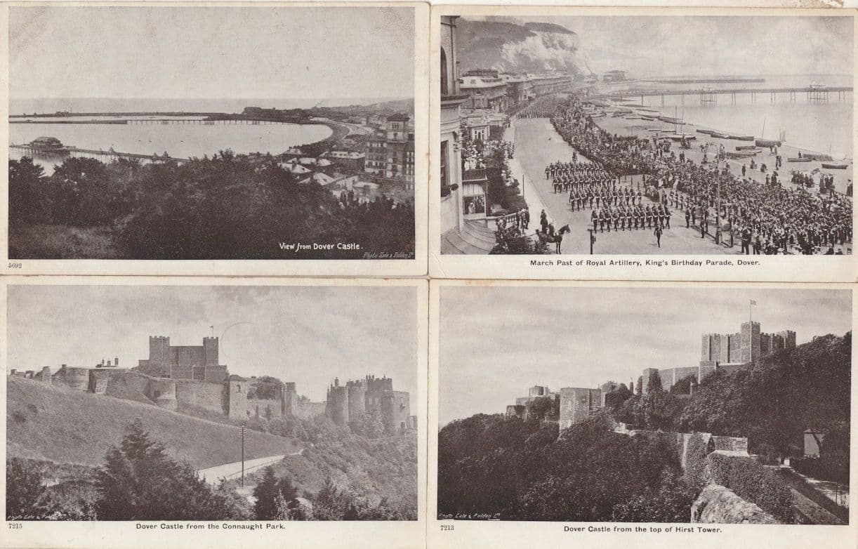 Dover Kings Birthday Parade Procession Castle 4x Old Postcard s