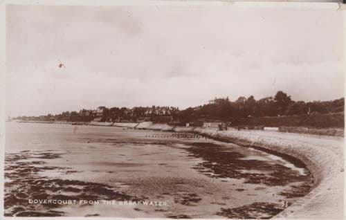 Dovercourt From The Breakwater Essex Vintage Old River View Real Photo Postcard