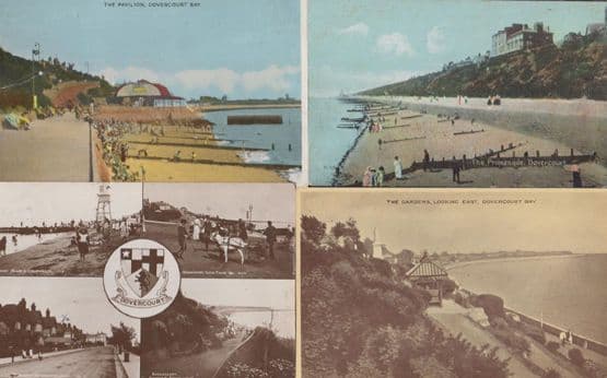 Dovercourt Pavillion Donkey Rides Promenade Gardens 4x Essex Old Postcard s