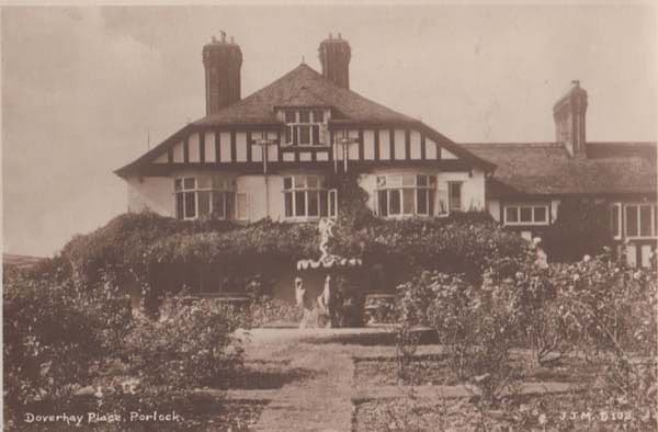 Doverhay Place Porlock Somerset Front Tudor View Antique Postcard