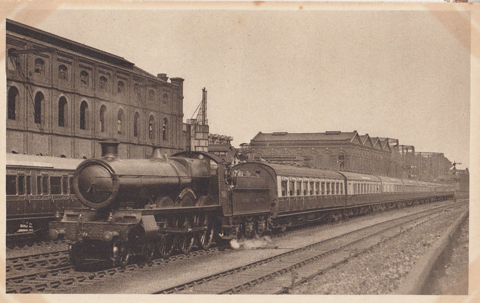 Down South Wales Express Near Kensal Green Station Antique Postcard