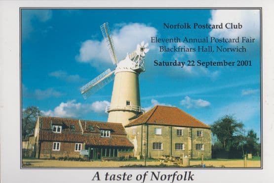 Downham Market Windmill Norfolk Fayre 2001 Souvenir Postcard