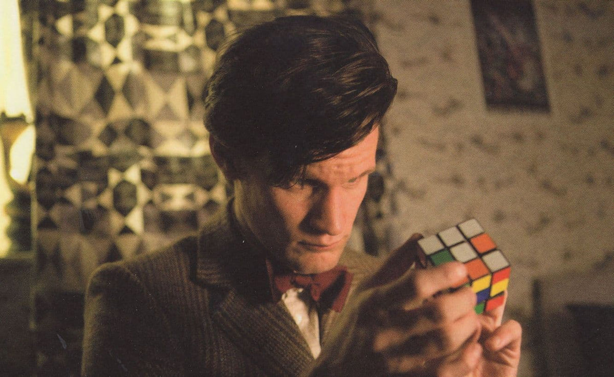 Dr Doctor Who With Old Toy Model Rubik Cube TV Show Postcard