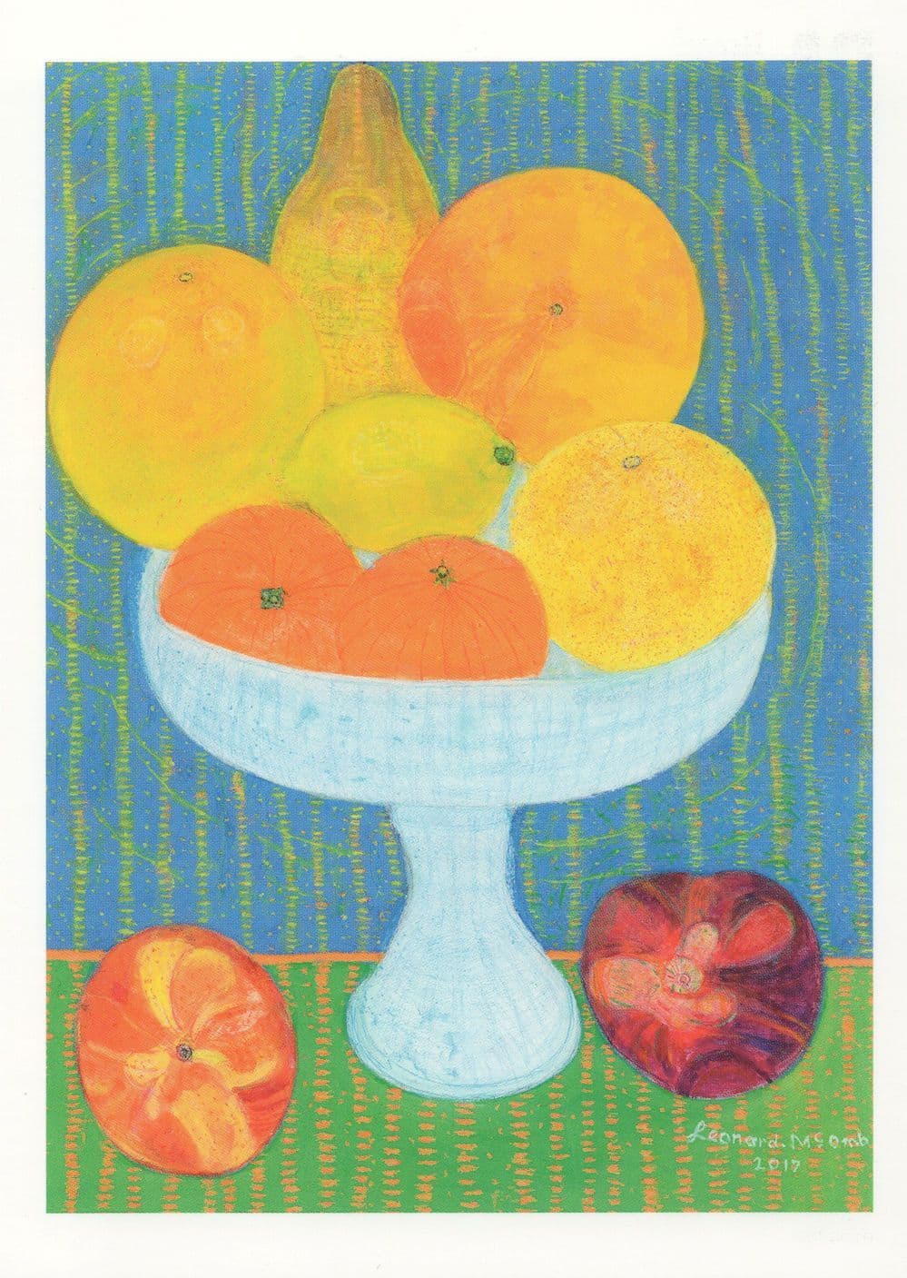 Dr Leonard McComb Fruit Provence Acrylic Painting Postcard