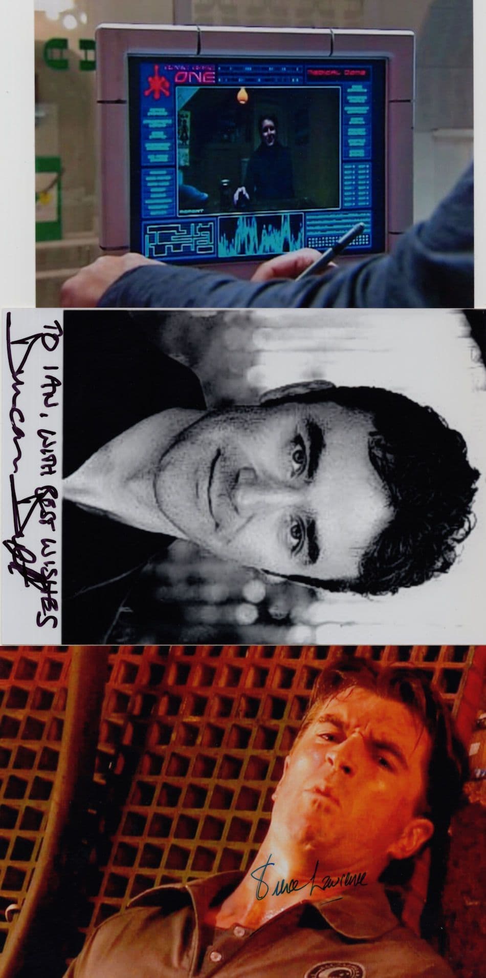 Dr Who Duncan Duff & MORE 3x Hand Signed Photo s
