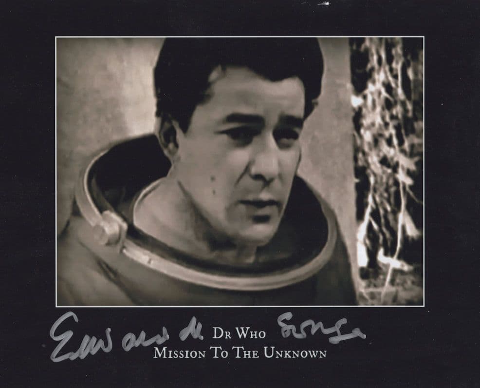 Dr Who Edward De Souza in William Hartnell Daleks 10x8 Hand Signed Photo