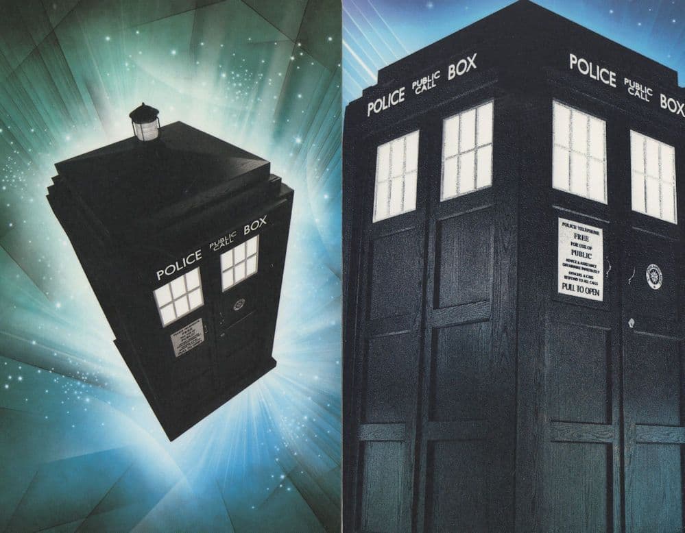 Dr Who Tardis Taking Take Off 2x Painting Postcard s