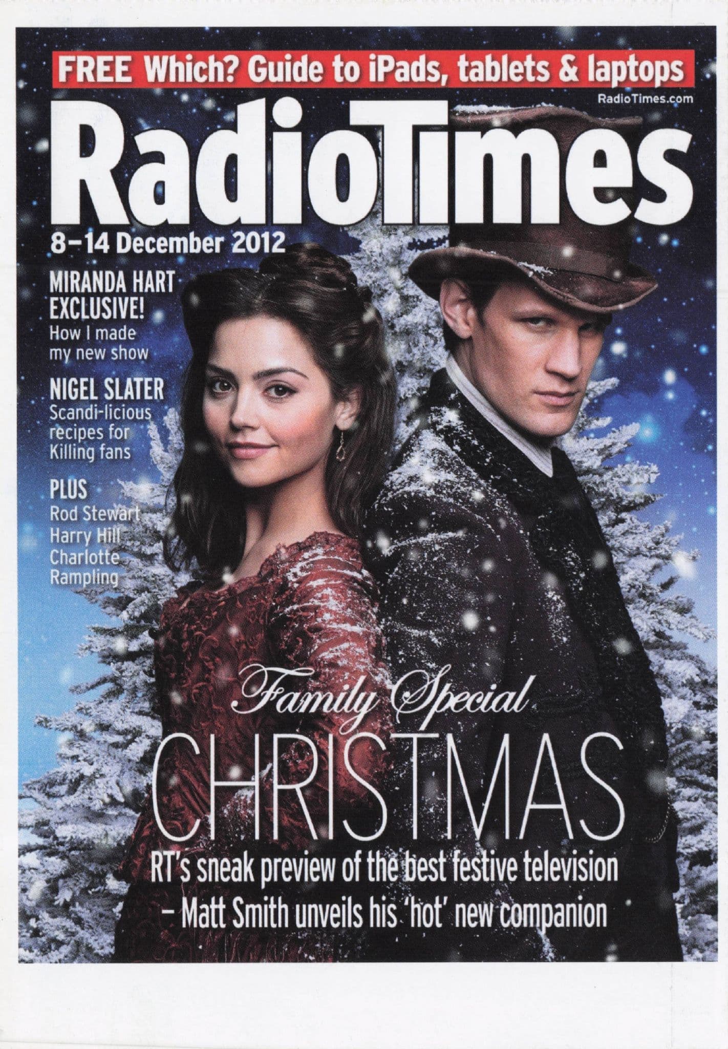 Dr Who & The Snowmen Matt Smith Christmas 2012 BBC Postcard