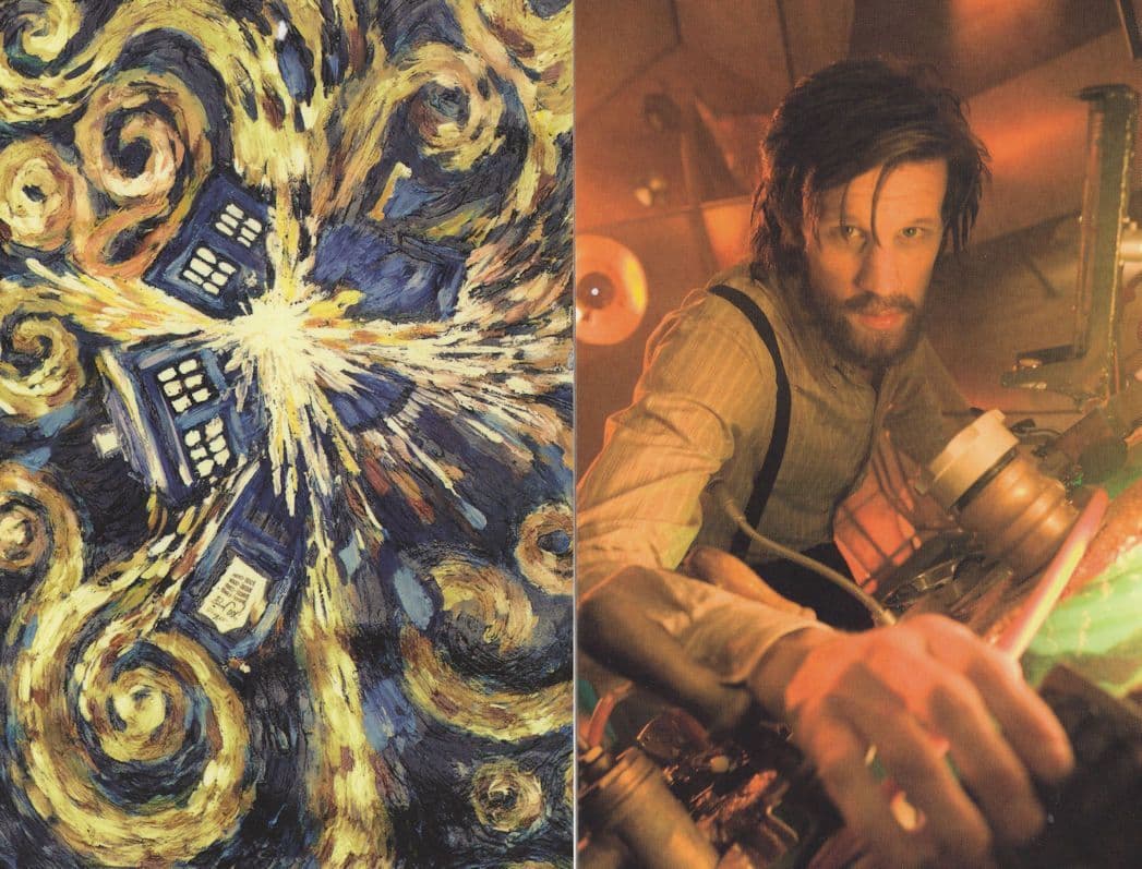 Dr Who The Tardis Painting & Its Secret Weapon 2x Postcard s