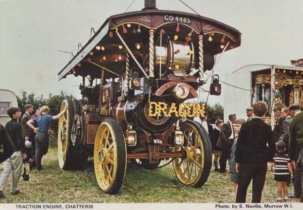 Dragon Farm Traction Engine Chatteris Cambridge Transport Exhibition Postcard