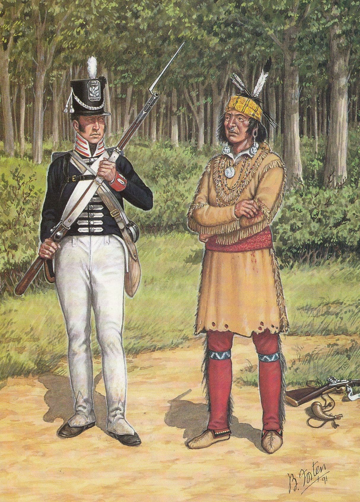 Dragoons 4th 2nd Regiment of US Infantry American Indian War 3x Uniform Postcard s