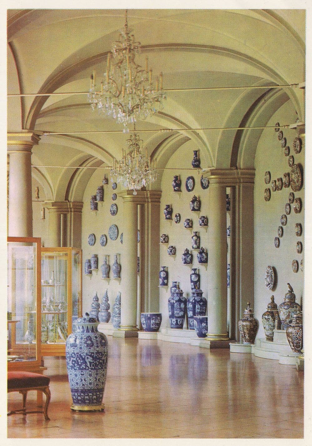 Dresden Museum Oriental Porcelain Gallery Wall Display Postcard