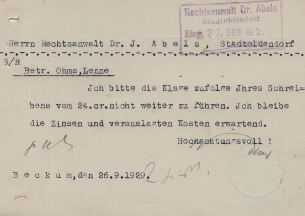 Dresdner Bank Beckum Rhine Financial Costs Old German Postcard