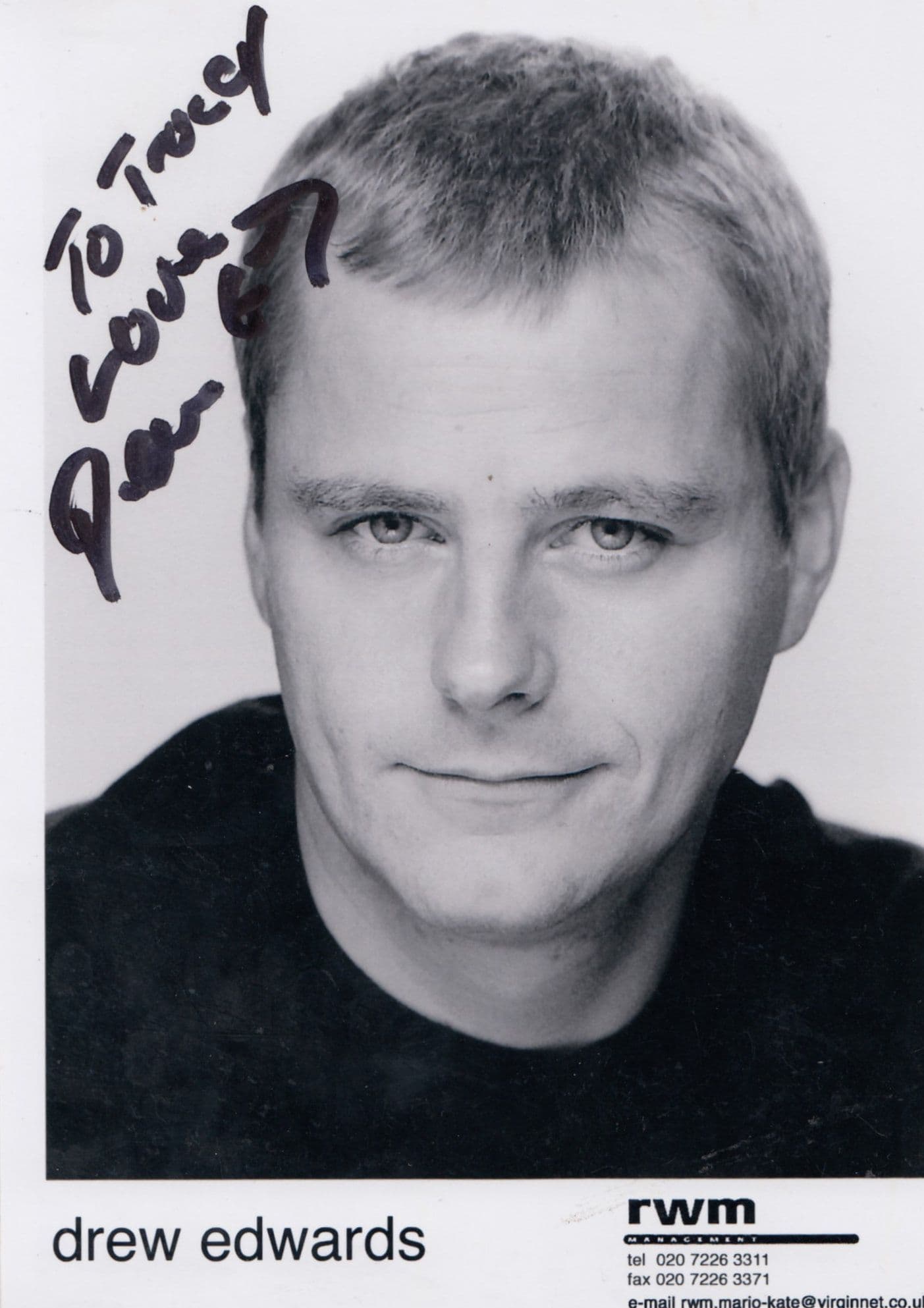 Drew Edwards The Bill Suffragette Eastenders Hand Signed Photo